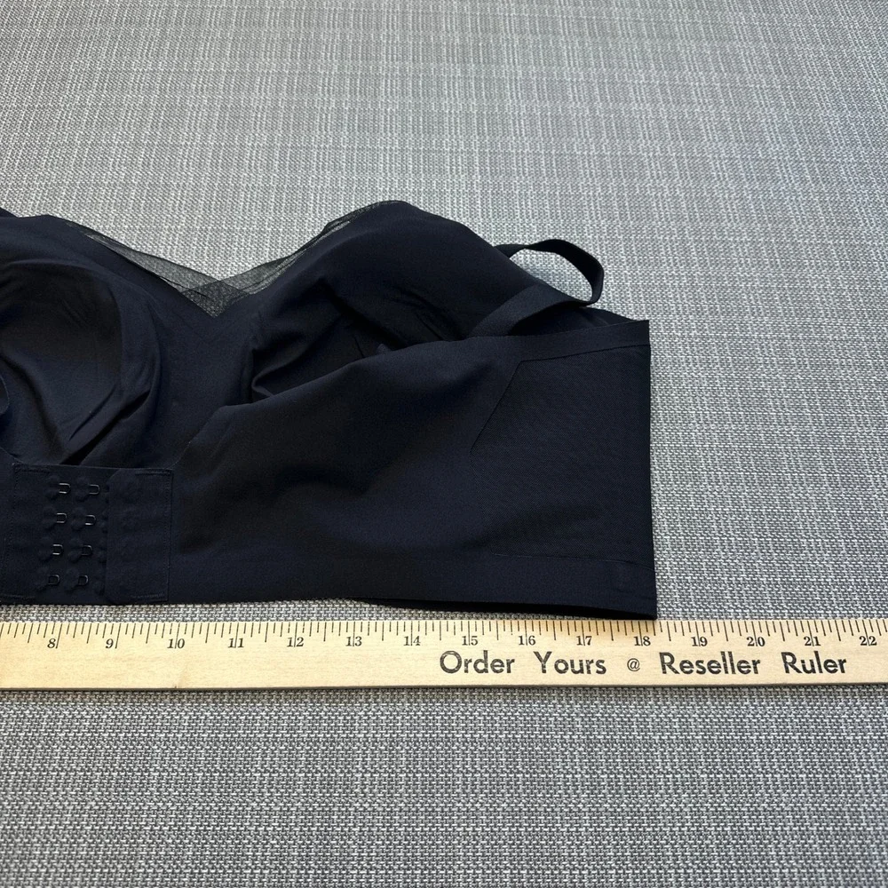 Honeylove Silhouette Bra‎ Black Size 3X Style LWBR0302 Wireless V-Neck
